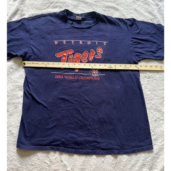 Detroit Tigers Vintage 1984 World Series Champions T-Shirt Medium/Large 80's - Picture 8 of 10